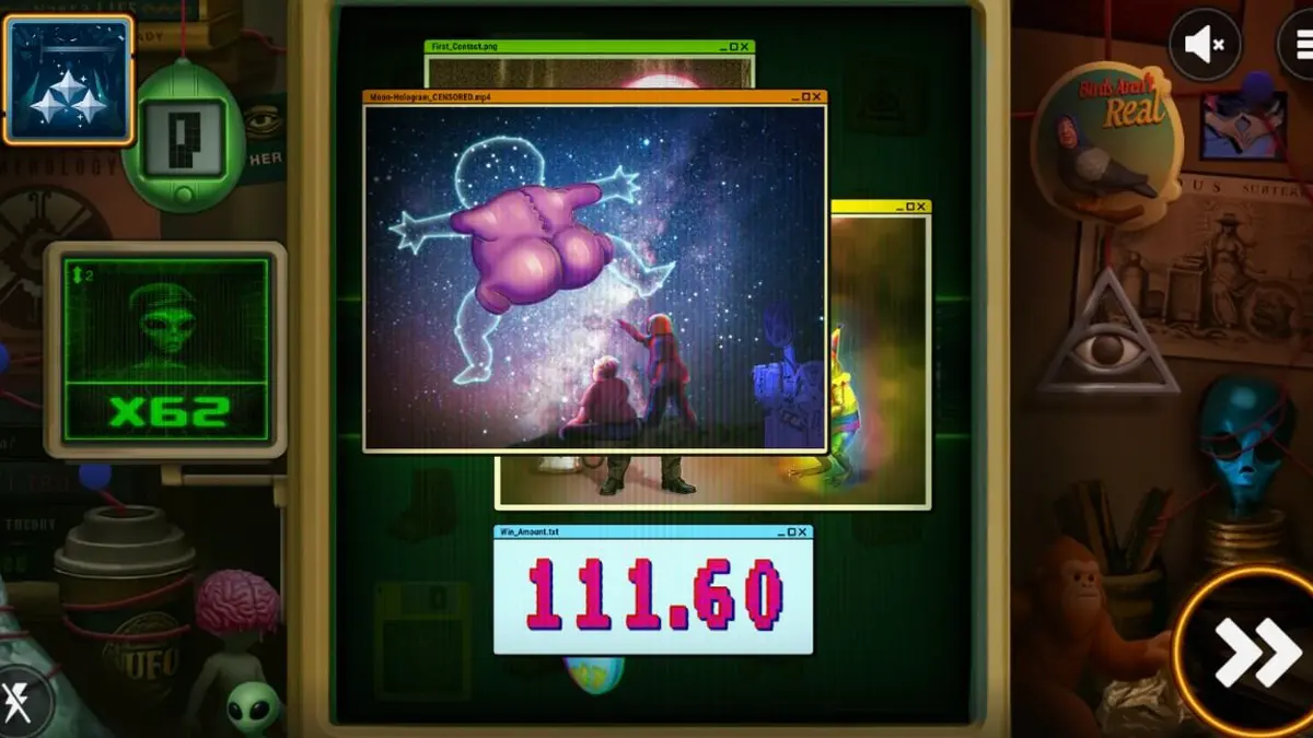 Tampilan layar slot Truth dengan tema bunker konspirasi dan elemen retro